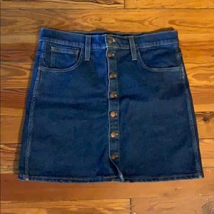 Madewell denim button front Jean skirt size 30